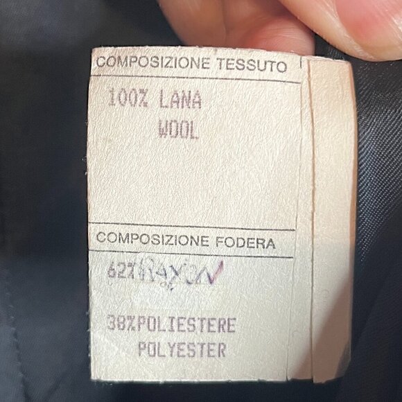 Victor Victoria black pleated belted wool dress - Picture 8 of 8